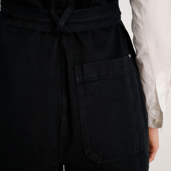 BNWT NEW Alex Mill made Black Denim Ollie Overalls Romper Jumpsuit well X-LARGE! - Picture 6 of 7